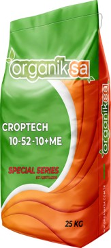 Organiksa CROPTECH 10-52-10 +Me 25 kg suda çözünür damlama gübresi çuvalı